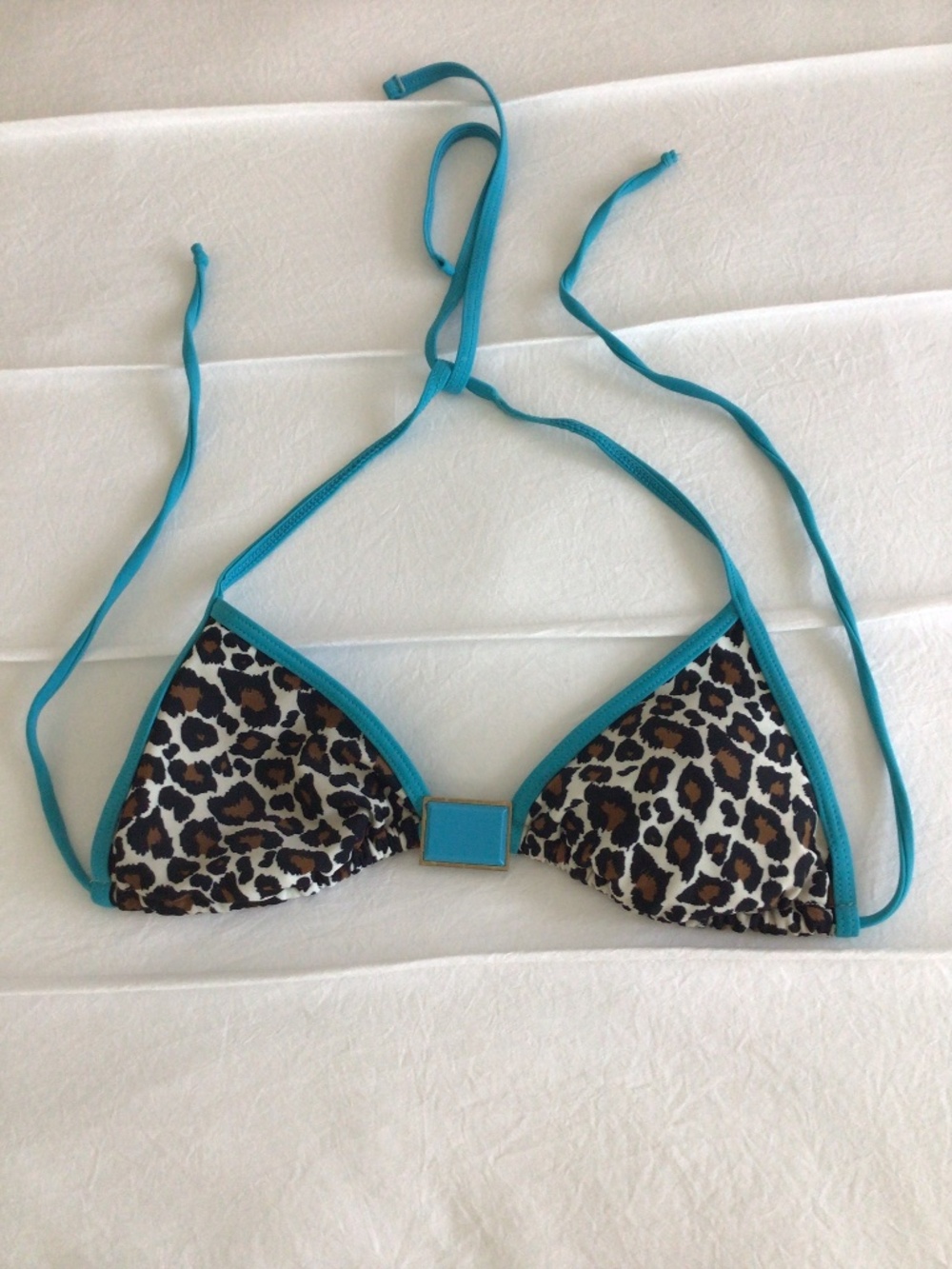 Leopard bikini top